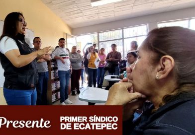 Visita síndica Sharon Valencia la escuela primaria «Rubén Dario» en Ecatepec / @Ecatepec >>>