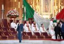 Romina Contreras ruega por la salud de las familias de Huixquilucan en la Basílica de Guadalupe / @RominaCDV @HuixquiGob >>>