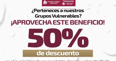 OPDM Tlalnepantla ofrece descuento del 50 % en agua, drenaje y alcantarillado para grupos vulnerables  / @OPDM_Tlalne @Gob_Tlalne >>