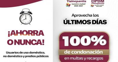 OPDM Tlalnepantla ofrece condonación total de multas y recargos; último llamado a regularizarse