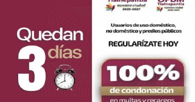 OPDM Tlalnepantla activa 100 % de condonación: últimos tres días para regularizar adeudos / @OPDM_Tlalne @Gob_Tlalne >>